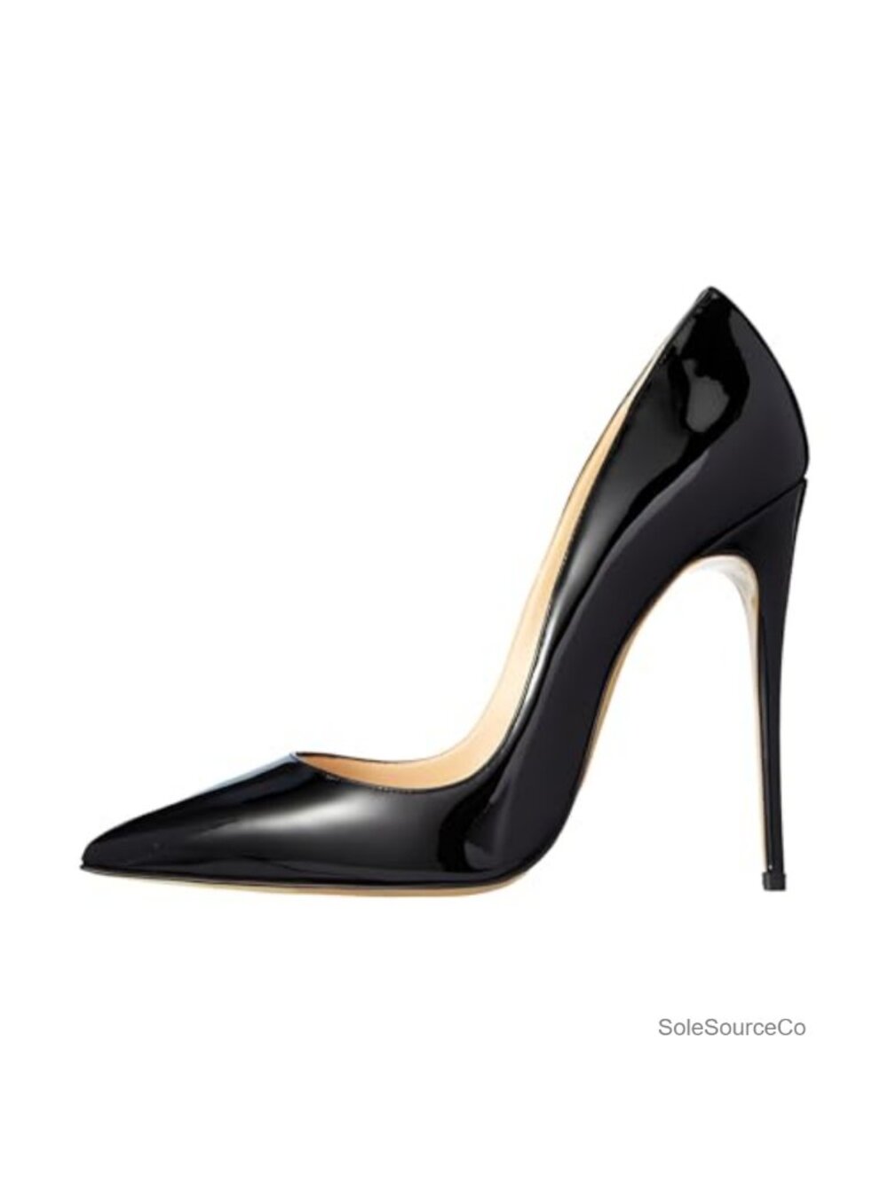 Faux Leather Pointed Toe Stiletto Heels 4.7 Inch Pumps Wedding Party